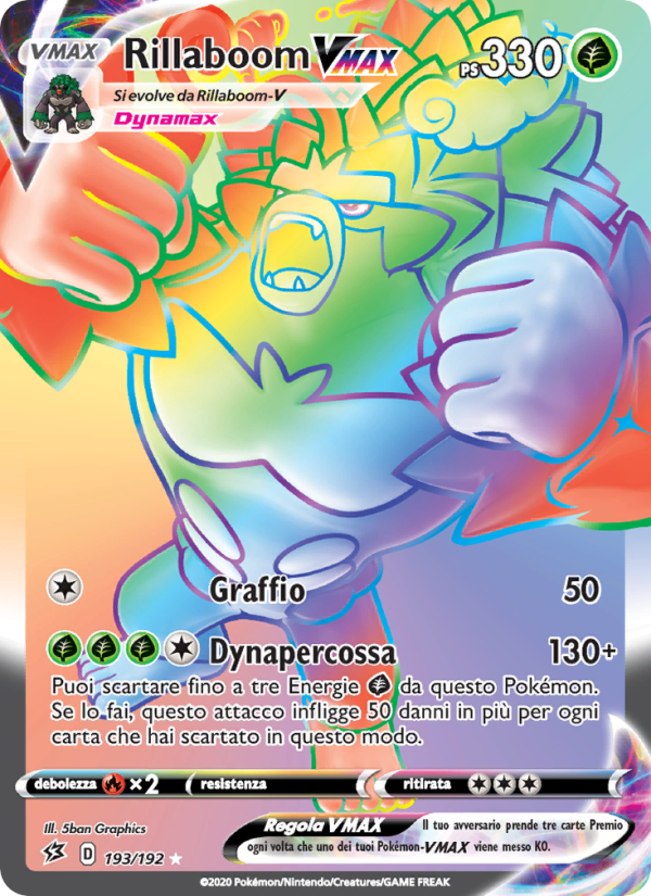 Rillaboom VMAX 193/209 — Fragore Ribelle (Italian Pokémon TCG card)