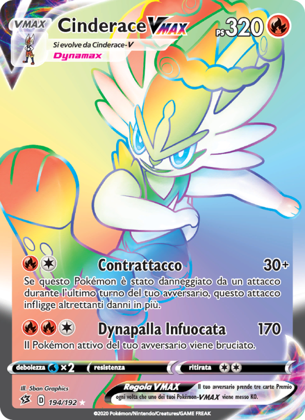 Cinderace VMAX 194/209 — Fragore Ribelle (Italian Pokémon TCG card)