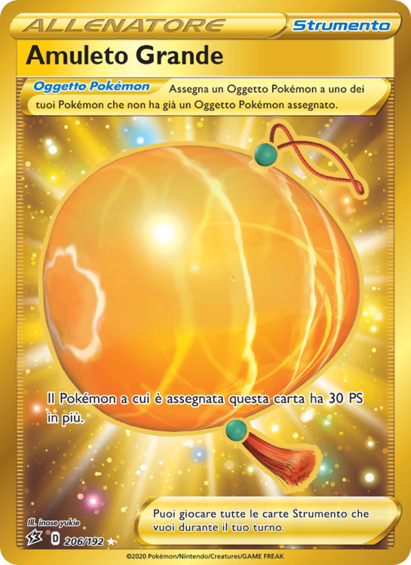 Amuleto Grande 206/209 — Fragore Ribelle (Italian Pokémon TCG card)