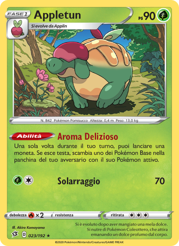 Appletun 023/209 — Fragore Ribelle (Italian Pokémon TCG card)