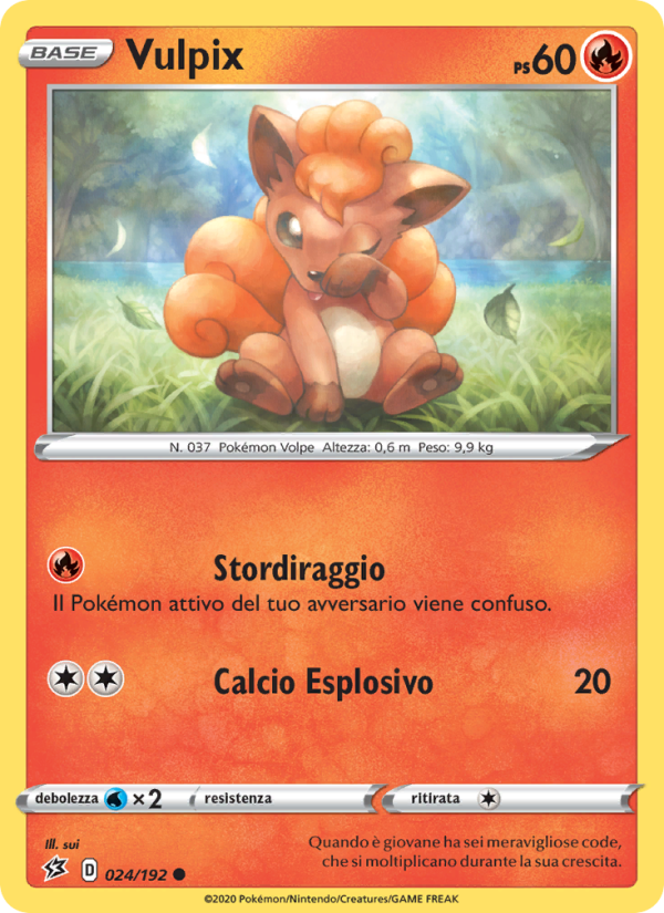 Vulpix 024/209 — Fragore Ribelle (Italian Pokémon TCG card)