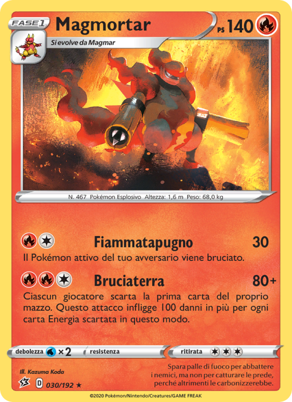 Magmortar 030/209 — Fragore Ribelle (Italian Pokémon TCG card)