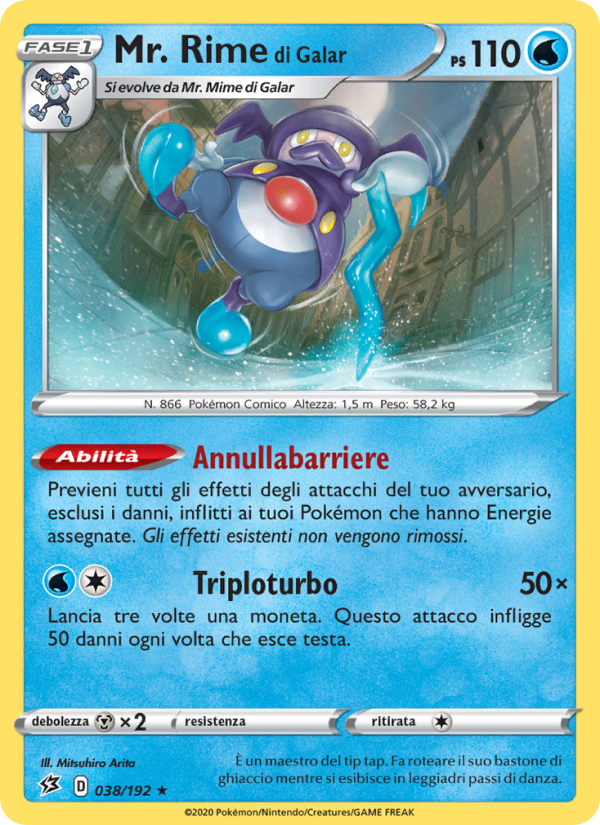 Mr. Rime di Galar 038/209 — Fragore Ribelle (Italian Pokémon TCG card)