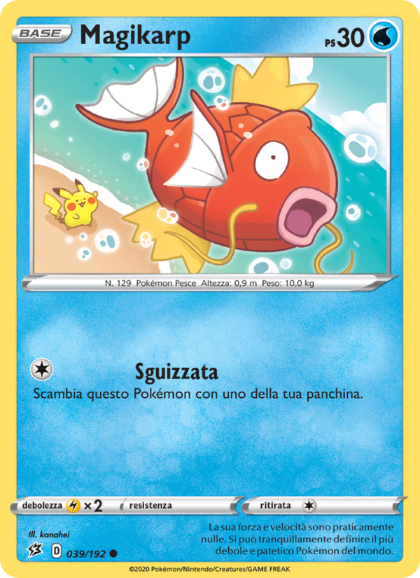 Magikarp 039/209 — Fragore Ribelle (Italian Pokémon TCG card)