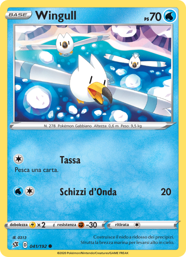 Wingull 041/209 — Fragore Ribelle (Italian Pokémon TCG card)