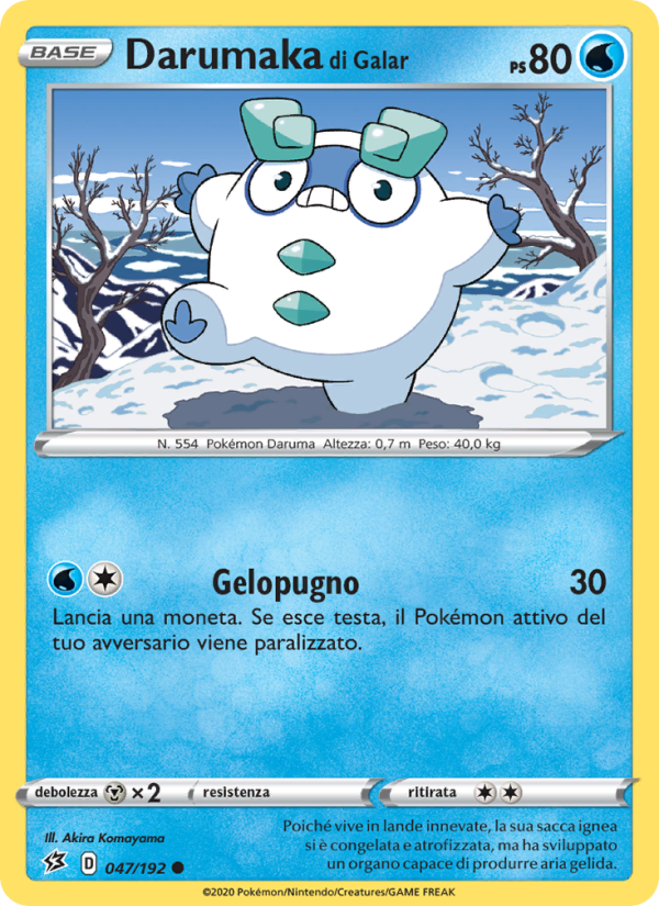 Darumaka di Galar 047/209 — Fragore Ribelle (Italian Pokémon TCG card)