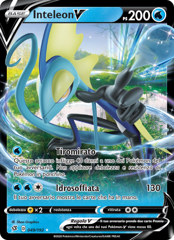 Inteleon V 049/209 — Fragore Ribelle (Italian Pokémon TCG card)