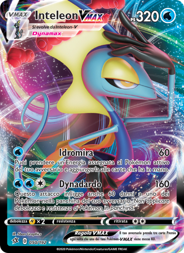 Inteleon VMAX 050/209 — Fragore Ribelle (Italian Pokémon TCG card)