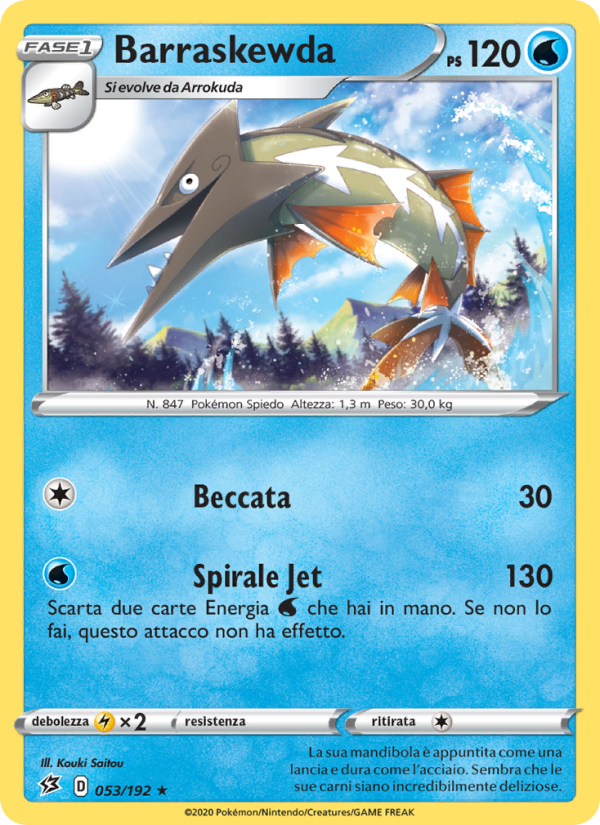 Barraskewda 053/209 — Fragore Ribelle (Italian Pokémon TCG card)