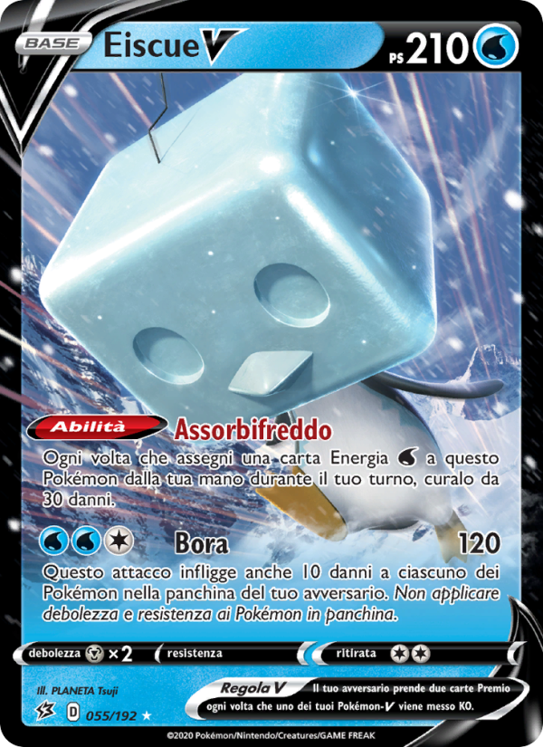Eiscue V 055/209 — Fragore Ribelle (Italian Pokémon TCG card)