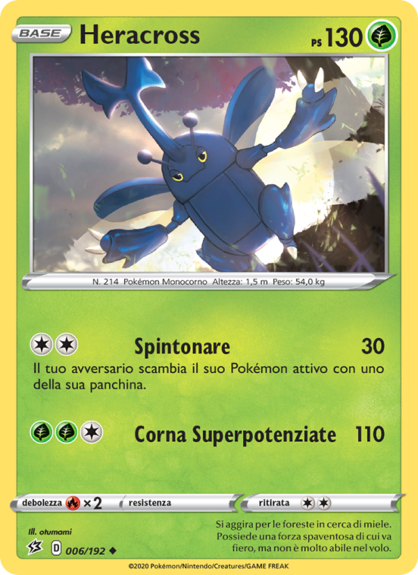 Heracross 006/209 — Fragore Ribelle (Italian Pokémon TCG card)