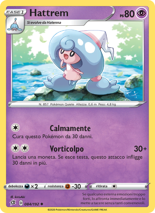 Hattrem 084/209 — Fragore Ribelle (Italian Pokémon TCG card)