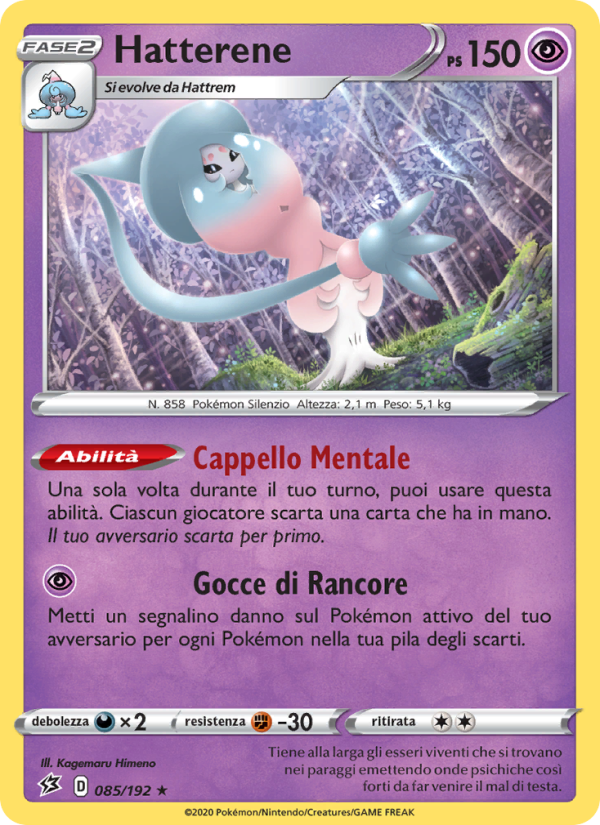 Hatterene 085/209 — Fragore Ribelle (Italian Pokémon TCG card)