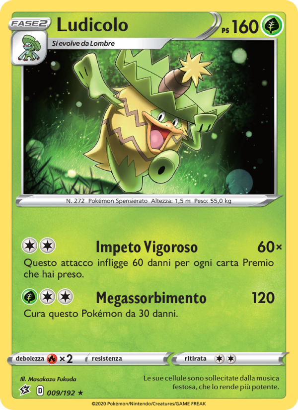 Ludicolo 009/209 — Fragore Ribelle (Italian Pokémon TCG card)