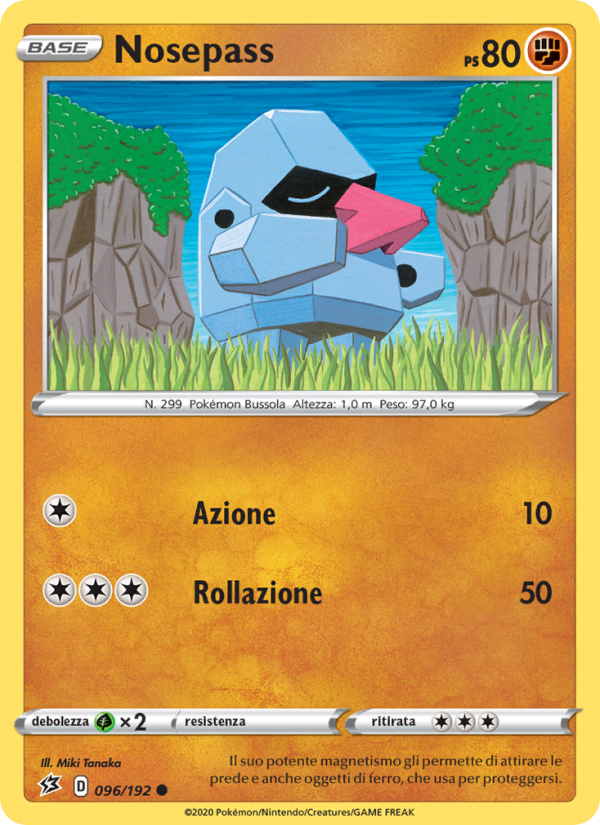 Nosepass 096/209 — Fragore Ribelle (Italian Pokémon TCG card)