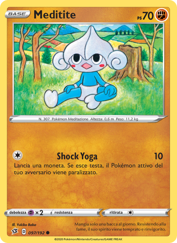 Meditite 097/209 — Fragore Ribelle (Italian Pokémon TCG card)