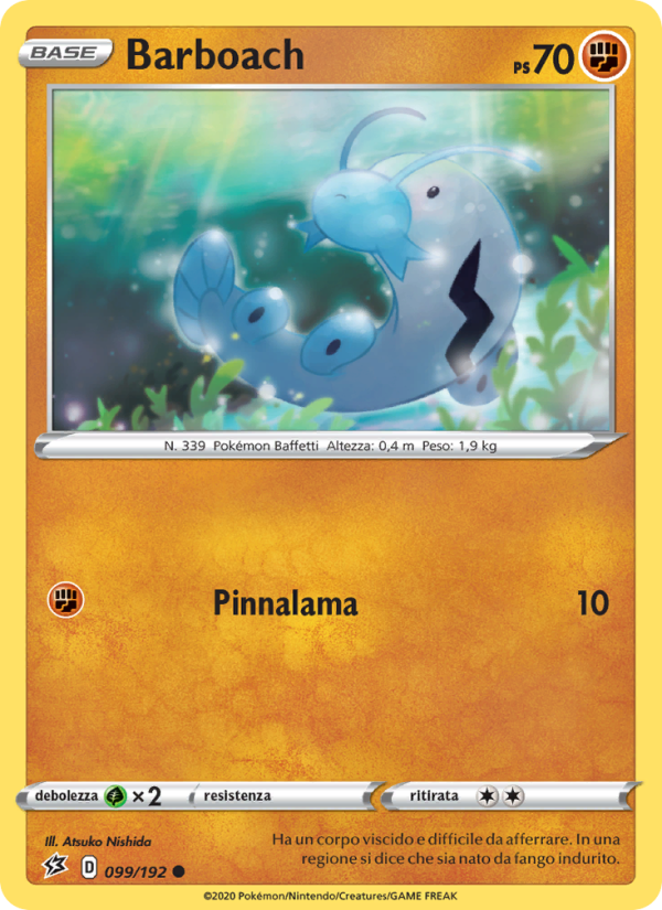 Barboach 099/209 — Fragore Ribelle (Italian Pokémon TCG card)