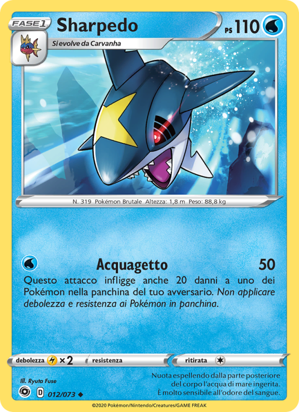 Sharpedo 012/80 — Futuri Campioni (Italian Pokémon TCG card)