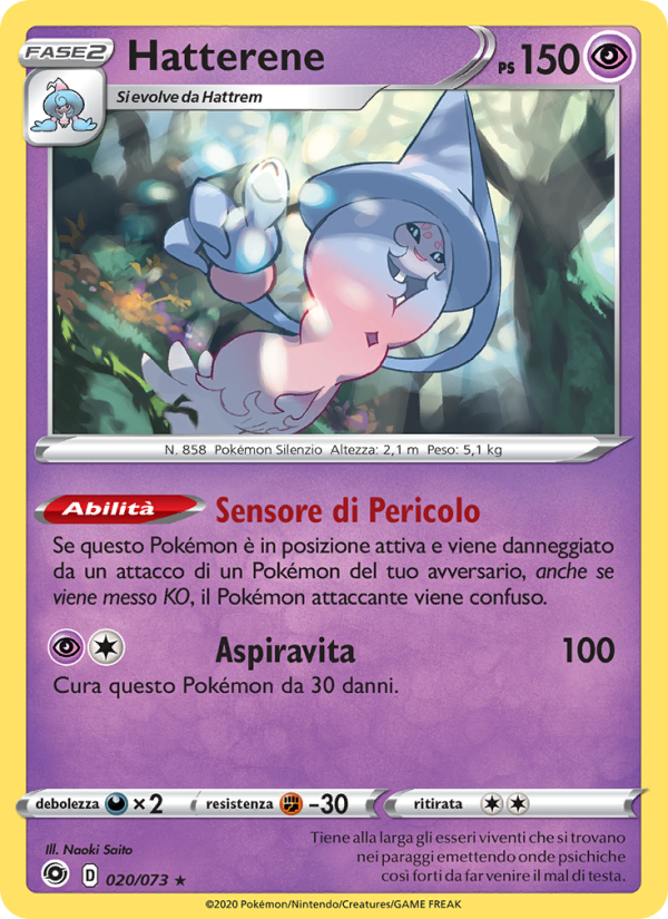 Hatterene 020/80 — Futuri Campioni (Italian Pokémon TCG card)
