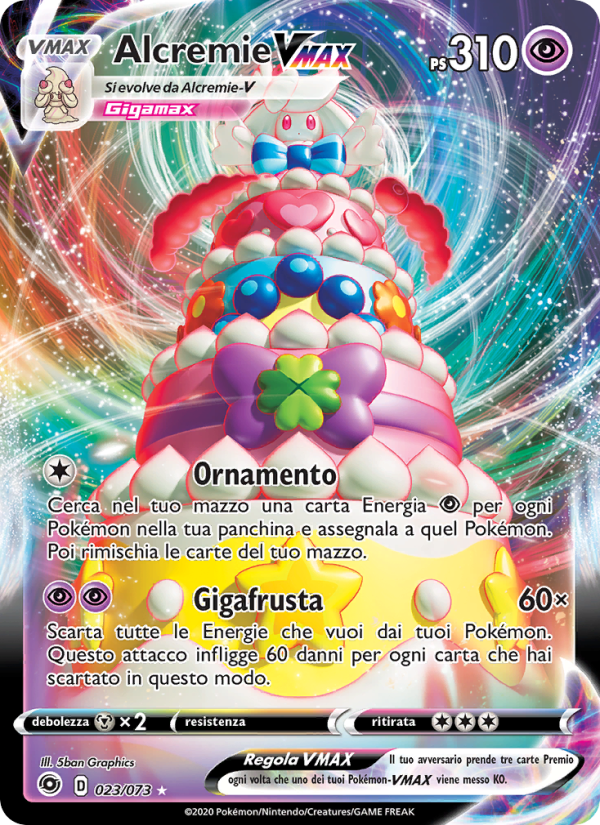 Alcremie VMAX 023/80 — Futuri Campioni (Italian Pokémon TCG card)