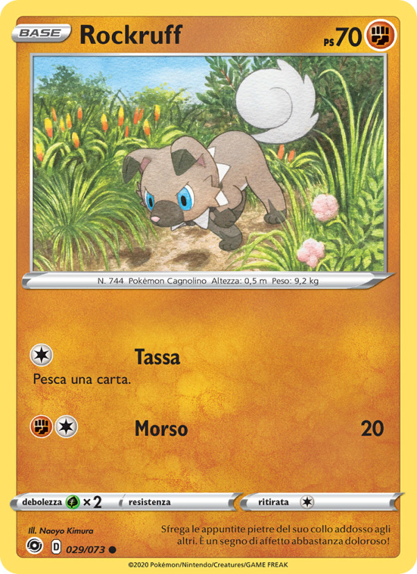 Rockruff 029/80 — Futuri Campioni (Italian Pokémon TCG card)