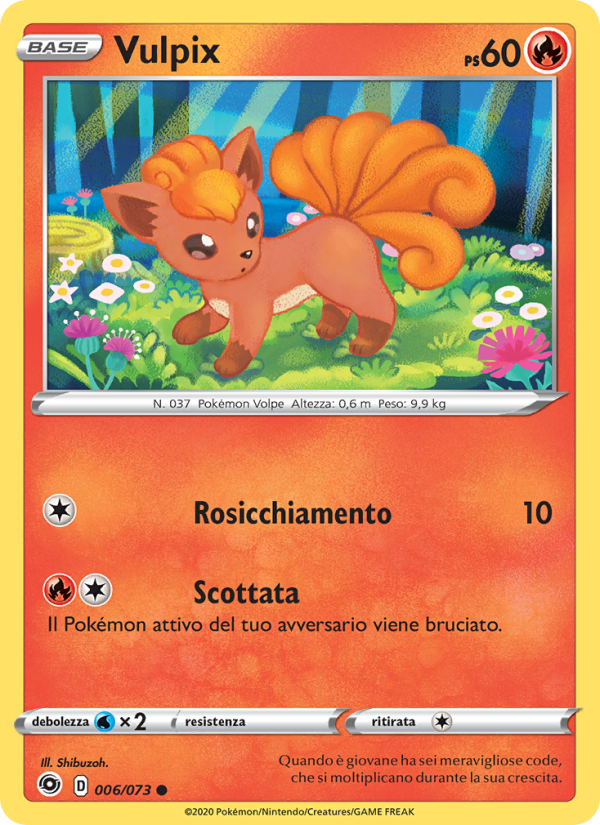 Vulpix 006/80 — Futuri Campioni (Italian Pokémon TCG card)