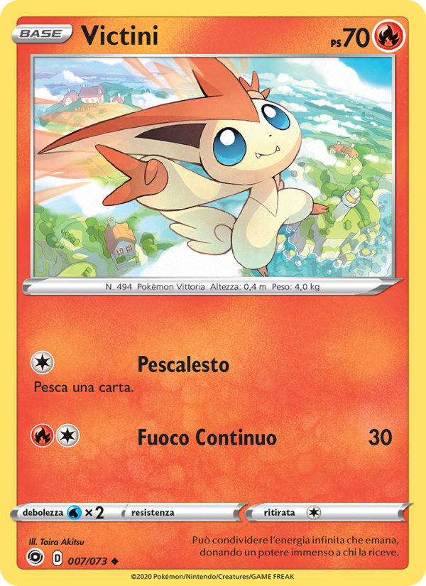 Victini 007/80 — Futuri Campioni (Italian Pokémon TCG card)