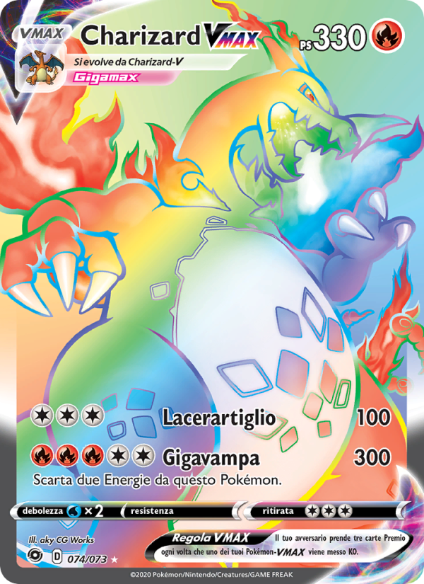 Charizard VMAX 074/80 — Futuri Campioni (Italian Pokémon TCG card)