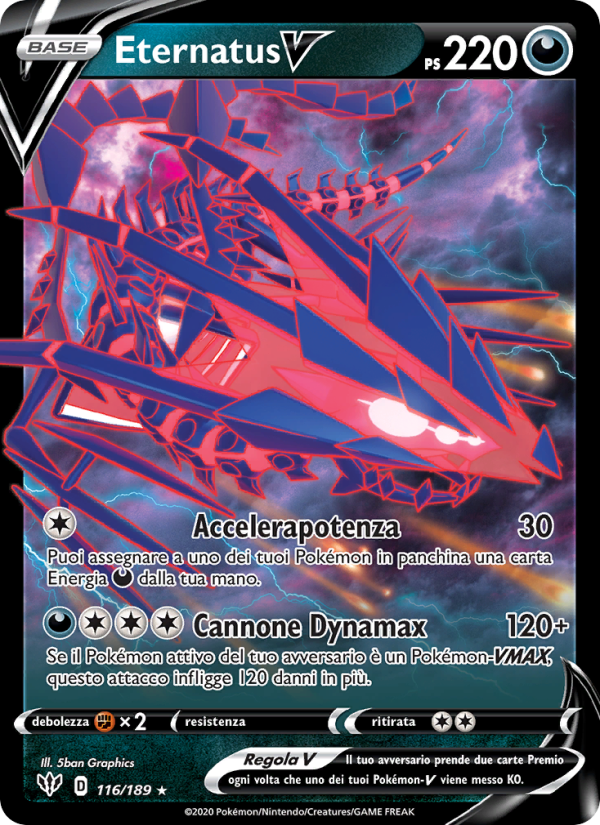 Eternatus V 116/201 — Fiamme Oscure (Italian Pokémon TCG card)