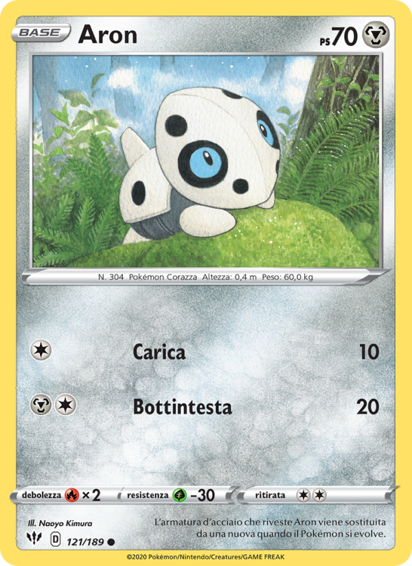 Aron 121/201 — Fiamme Oscure (Italian Pokémon TCG card)
