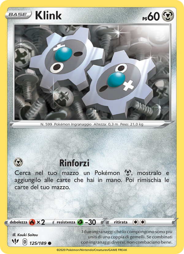 Klink 125/201 — Fiamme Oscure (Italian Pokémon TCG card)