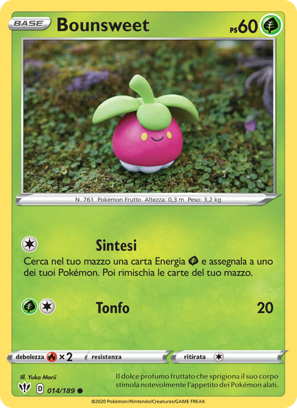 Bounsweet 014/201 — Fiamme Oscure (Italian Pokémon TCG card)