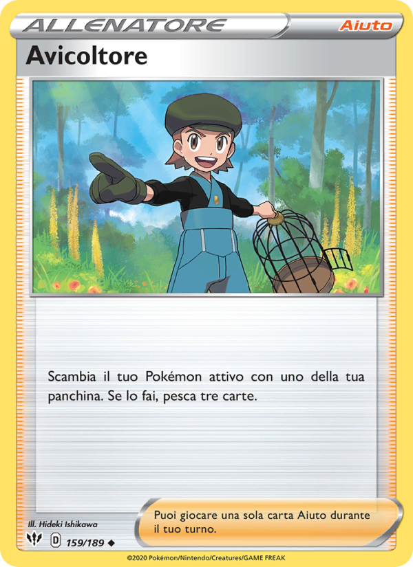Avicoltore 159/201 — Fiamme Oscure (Italian Pokémon TCG card)