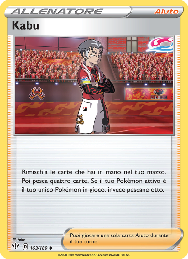 Kabu 163/201 — Fiamme Oscure (Italian Pokémon TCG card)