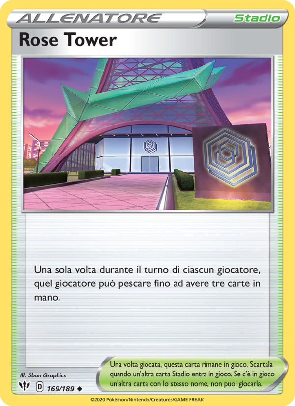 Rose Tower 169/201 — Fiamme Oscure (Italian Pokémon TCG card)