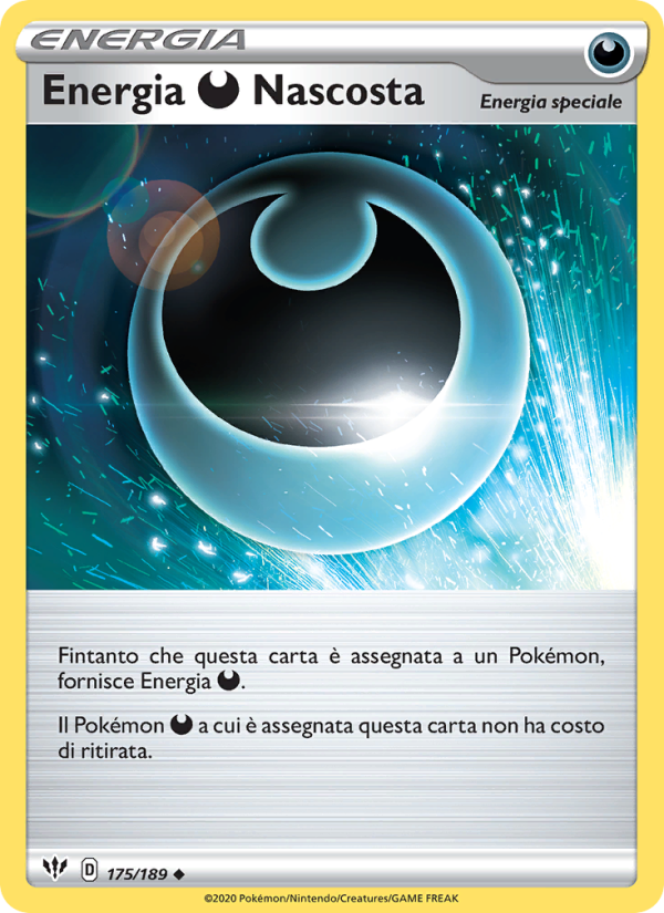 Energia Darkness Nascosta 175/201 — Fiamme Oscure (Italian Pokémon TCG card)