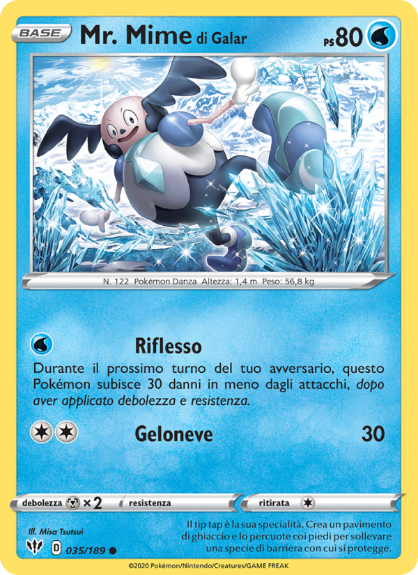 Mr. Mime di Galar 035/201 — Fiamme Oscure (Italian Pokémon TCG card)