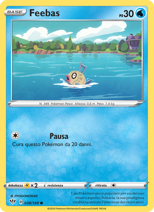 Feebas 038/201 — Fiamme Oscure (Italian Pokémon TCG card)
