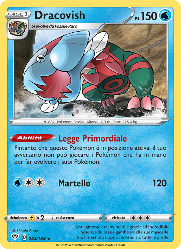 Dracovish 053/201 — Fiamme Oscure (Italian Pokémon TCG card)