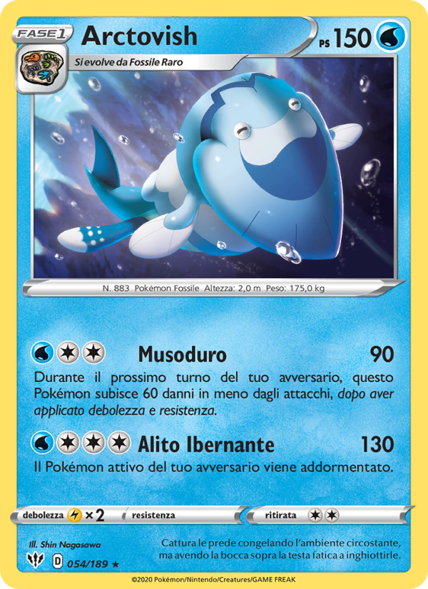 Arctovish 054/201 — Fiamme Oscure (Italian Pokémon TCG card)