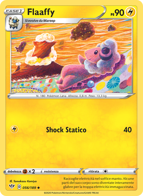 Flaaffy 056/201 — Fiamme Oscure (Italian Pokémon TCG card)