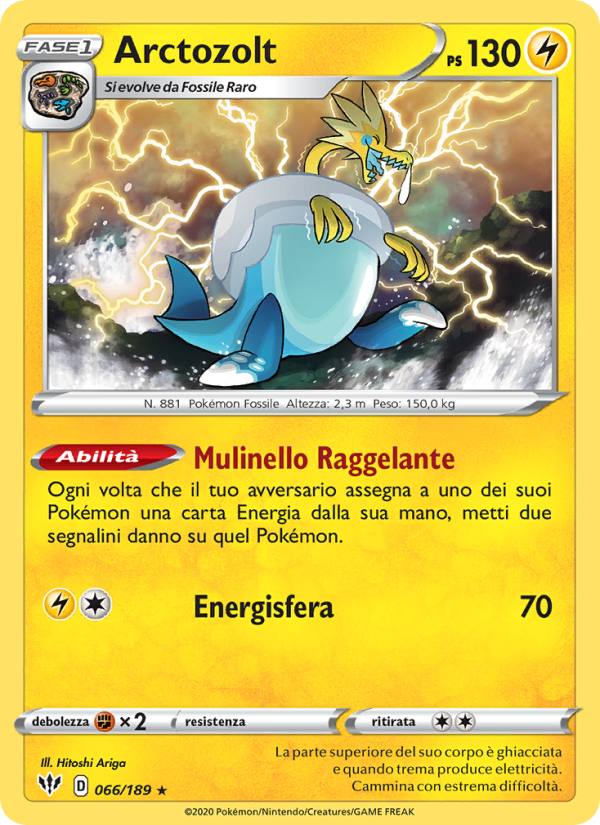 Arctozolt 066/201 — Fiamme Oscure (Italian Pokémon TCG card)