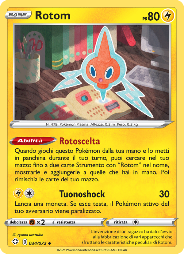 Rotom 034/195 — Destino Splendente (Italian Pokémon TCG card)