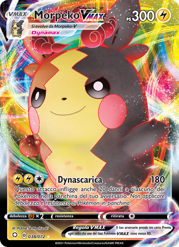 Morpeko VMAX 038/195 — Destino Splendente (Italian Pokémon TCG card)