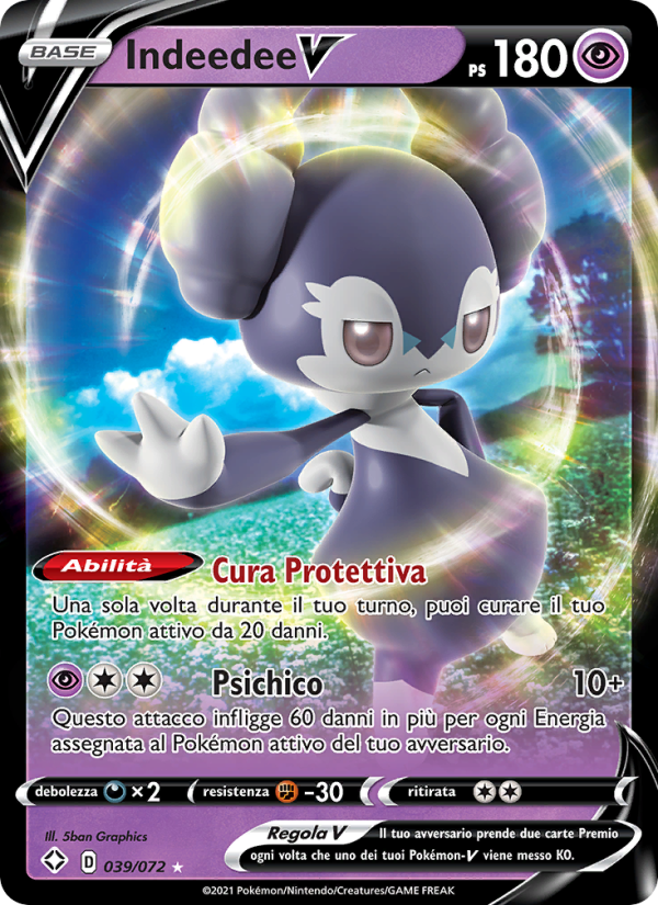 Indeedee V 039/195 — Destino Splendente (Italian Pokémon TCG card)