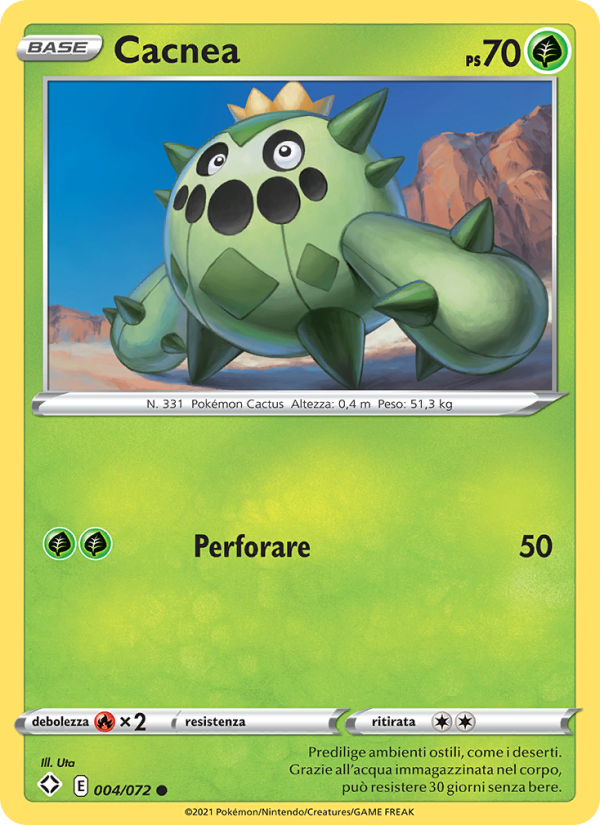 Cacnea 004/195 — Destino Splendente (Italian Pokémon TCG card)
