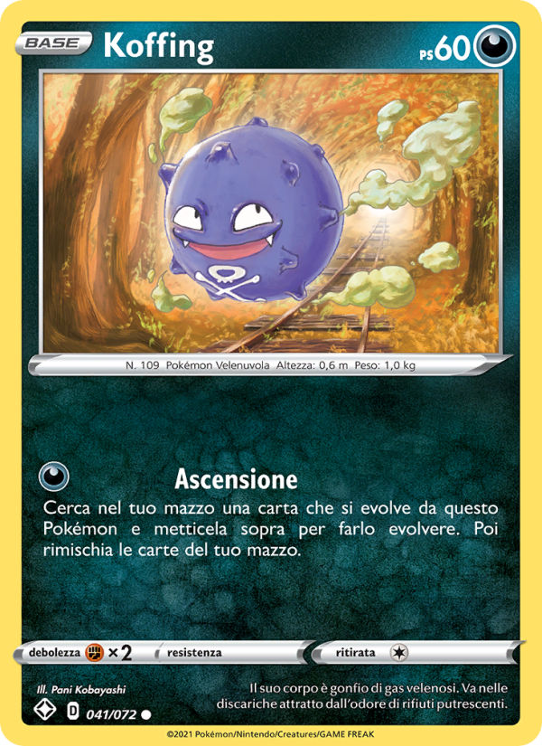Koffing 041/195 — Destino Splendente (Italian Pokémon TCG card)