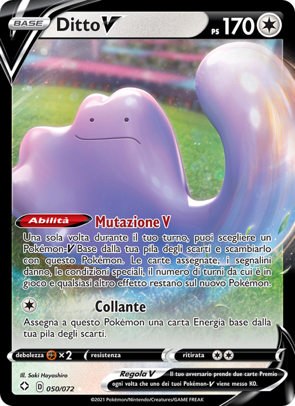 Ditto V 050/195 — Destino Splendente (Italian Pokémon TCG card)