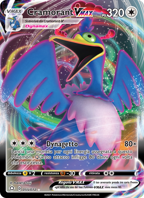 Cramorant VMAX 055/195 — Destino Splendente (Italian Pokémon TCG card)