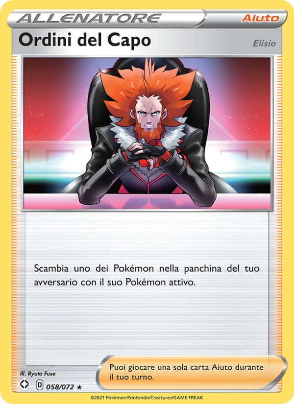 Ordini del Capo 058/195 — Destino Splendente (Italian Pokémon TCG card)